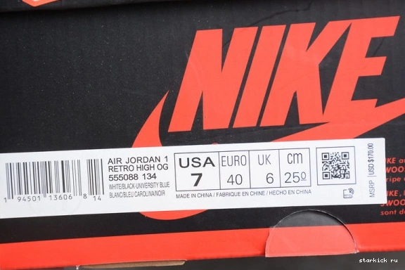 1 Jordan 555088-134 Black White High 555088-134 University AIR Retro Blue 0426